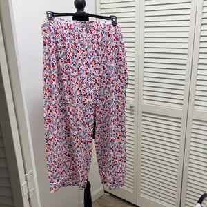 Draper James Floral Print pajama pants in Red and Blue